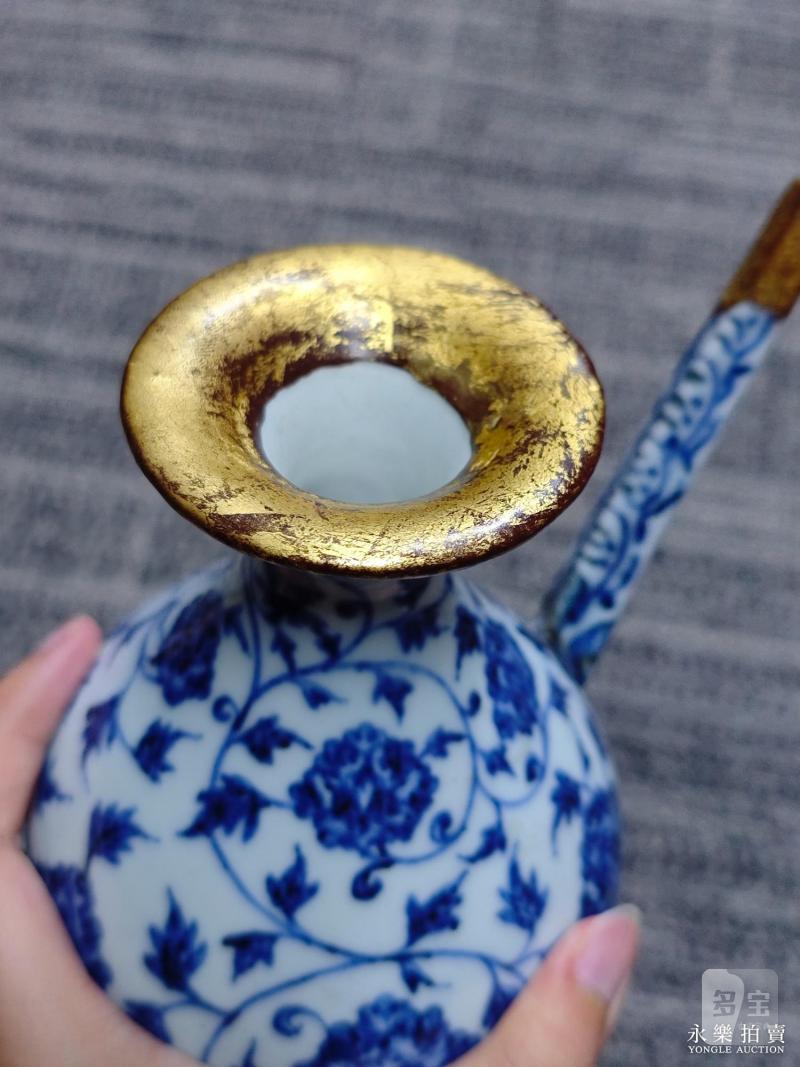 明永乐 青花缠枝牡丹纹净水瓶 - 图16